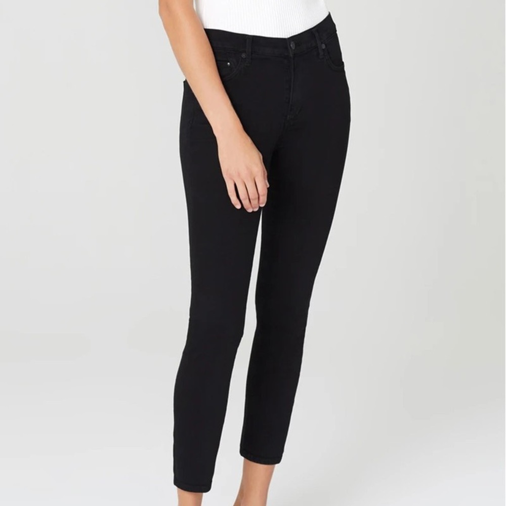 Citizens of Humanity Plush Black Rocket Crop Mid-Rise Skinny Jeans